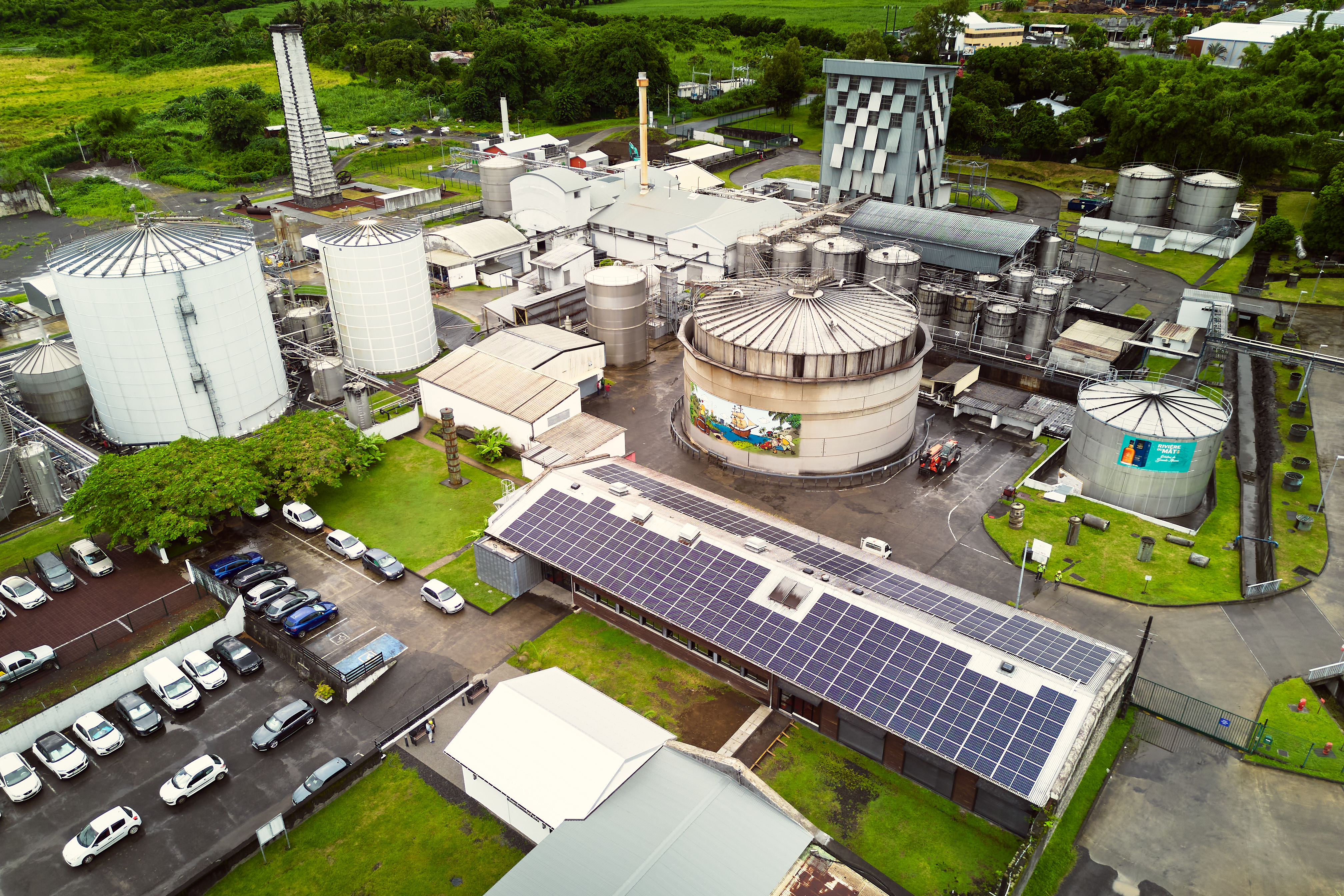 Rooftop PV Distillery Rivière du Mât